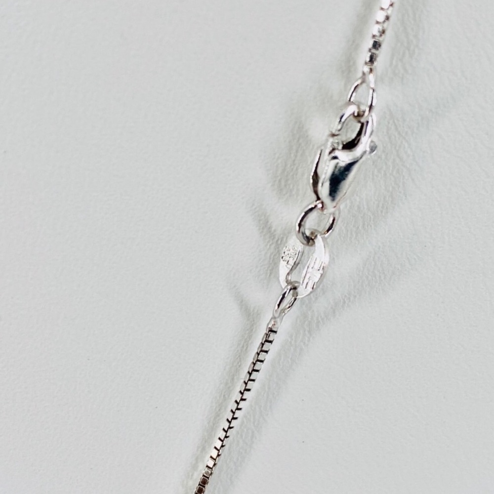 S925 .06Ct Round Cut Diamond Pendant Necklace - Picture 6 of 7